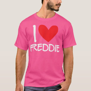 Camiseta Eu Amo Freddie Name Personalizado Men Cara BFF Fri
