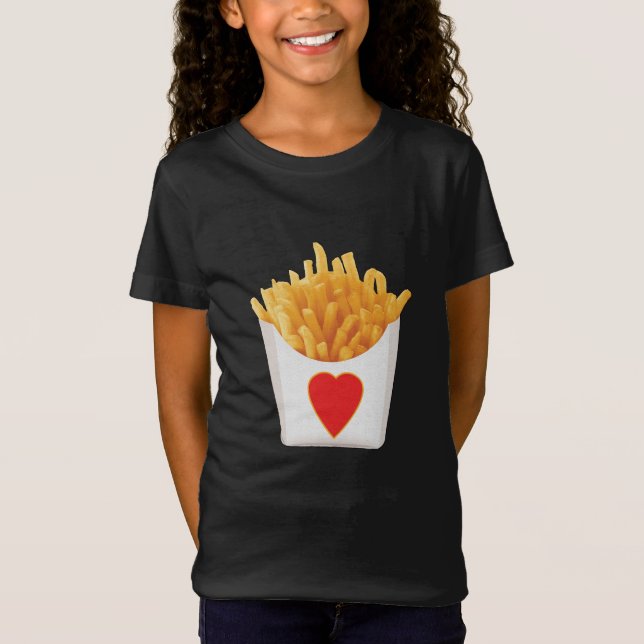 Camiseta Eu Amo Fries Franceses (Frente)