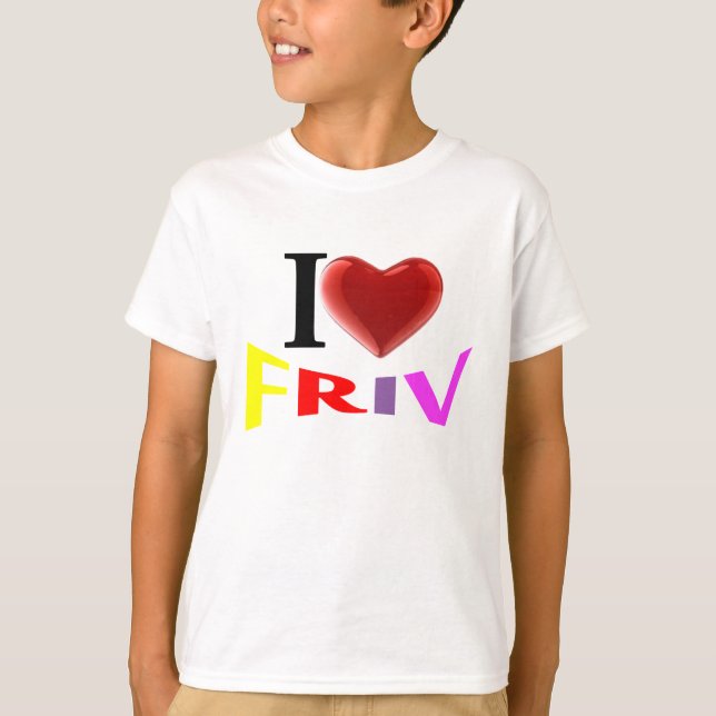 Camiseta Eu amo Friv (Frente)
