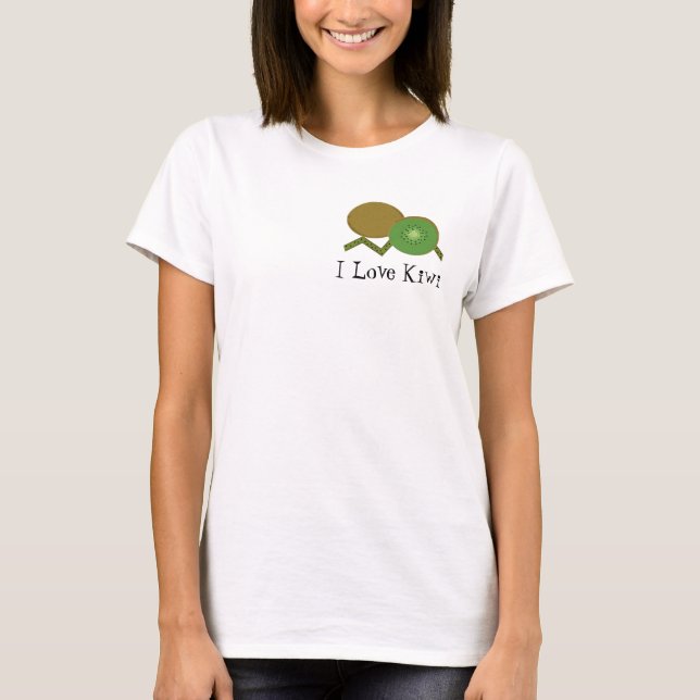 Camiseta Eu Amo Fruta Kiwi (Frente)