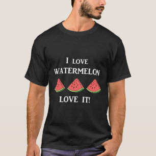 Camiseta Eu Amo Fruta Vegan Divertida De Melancia