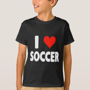 Camiseta Eu Amo Futebol Coração Futebol Campo de Futebol Ca