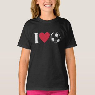 Camiseta Eu amo futebol coração retrô amante de futebol
