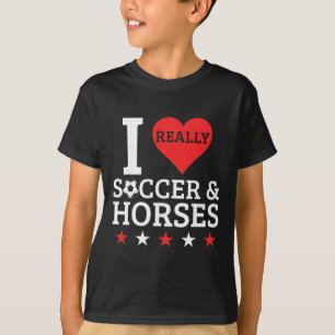 Camiseta Eu Amo Futebol E Cavalos Piada Futebol Amante De C