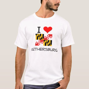 Camiseta Eu amo Gaithersburg Maryland