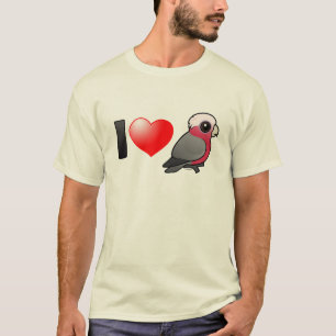 Camiseta Eu amo Galahs (a crista para baixo)