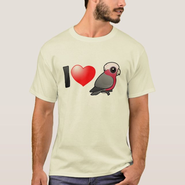 Camiseta Eu amo Galahs (a crista para baixo) (Frente)