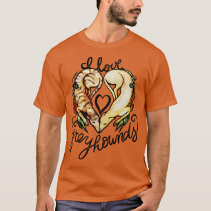 Camiseta Eu amo galgos