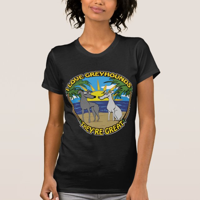 CAMISETA EU AMO GALGOS ELES SÃO ÓTIMOS (Frente)