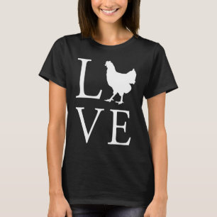 Camiseta Eu Amo Galinhas  Galinha