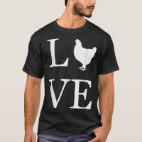 Eu Amo Galinhas Silhueta Fazendeiro Dono de Animal