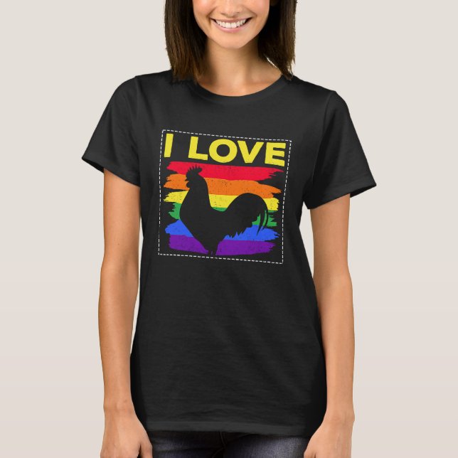 Camiseta Eu Amo Galo Para Frango (Frente)