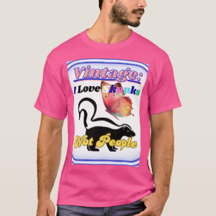 Camiseta Eu Amo Gambás, Não Pessoas