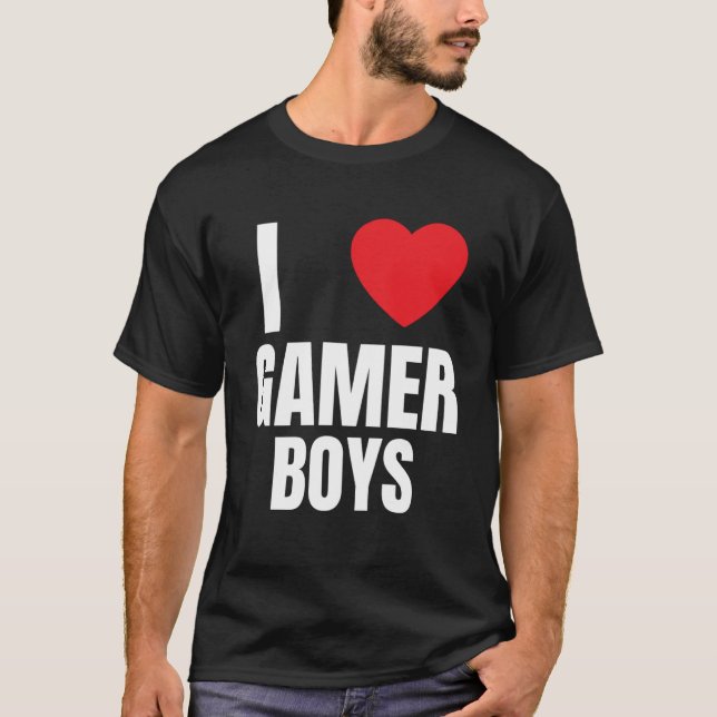 Camiseta Eu Amo Gamer Boys I Love Gamer Boys (Frente)