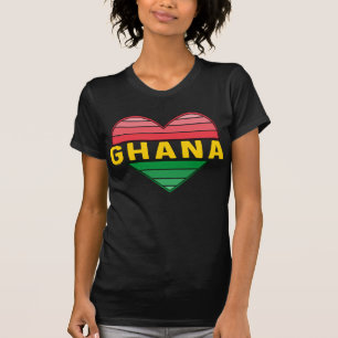 Camiseta Eu Amo Gana, Coração Gana