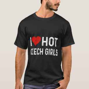 Camiseta Eu Amo Garotas Checas Quentes República Tcheca Cor