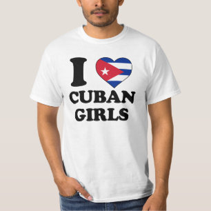 Camiseta Eu amo garotas cubanas