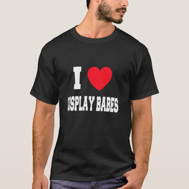 Camiseta Eu amo garotas de cosplay (Frente)