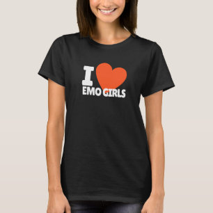Camiseta Eu Amo Garotas Emo Coração Egirl