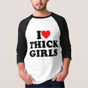Camiseta Eu Amo Garotas Espessas