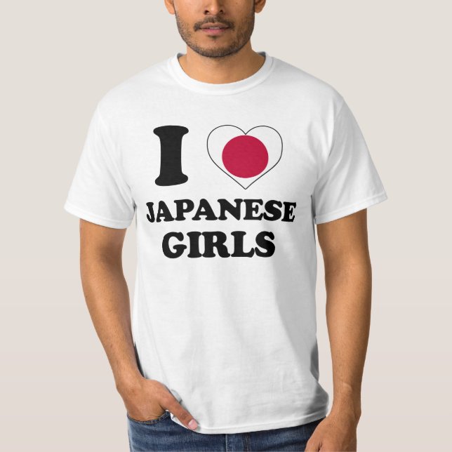 Camiseta Eu amo garotas japonesas (Frente)