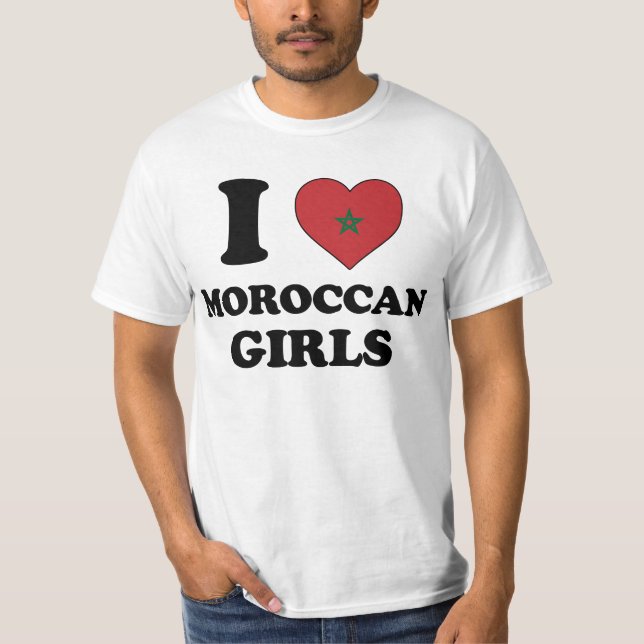 Camiseta Eu amo garotas marroquinas (Frente)