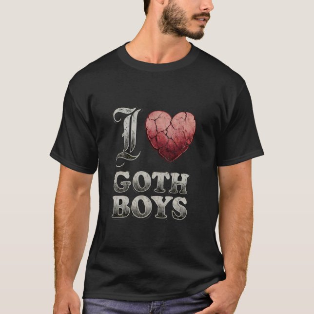 Camiseta Eu Amo Garotos Góticos (Frente)