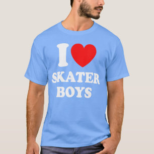 Camiseta Eu Amo Garotos Skatistas para Mães de Garotas de S
