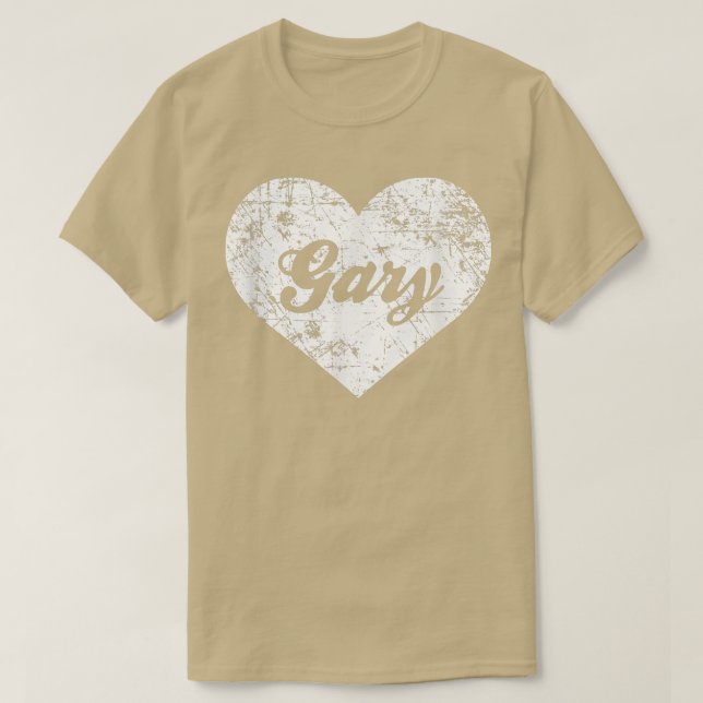 Camiseta Eu Amo Gary, Engraçado Bonito Dono De Casa Indiana (Frente do Design)