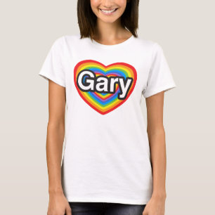 Camiseta Eu amo Gary. Eu te amo Gary. Coração