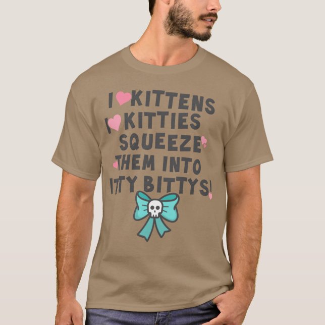 Camiseta Eu Amo Gatinhos Eu Amo Amiguinhas Gatinhas (Frente)