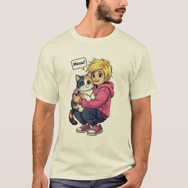 Camiseta Eu amo gato (Frente)