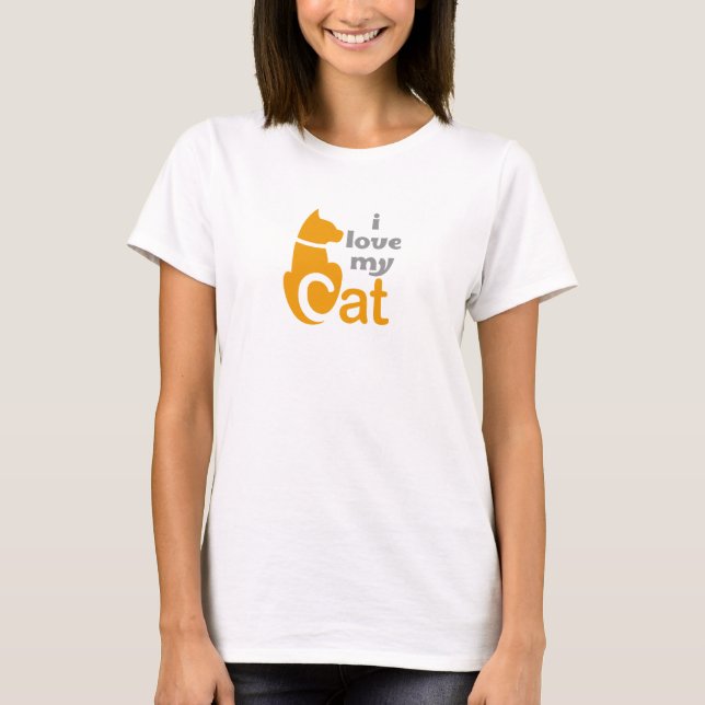 Camiseta eu amo gato (Frente)