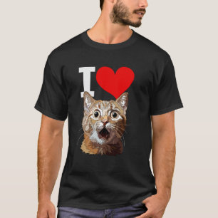 Camiseta Eu Amo Gato Laranja Mia Gatinho Miau Mamãe Papai L