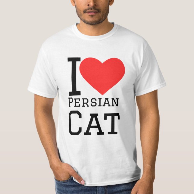 Camiseta Eu amo gato persa (Frente)