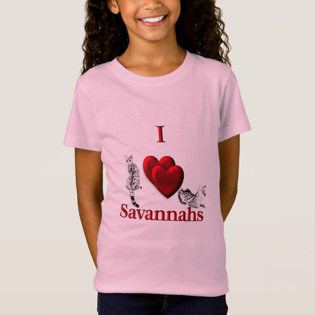 Camiseta Eu Amo Gato Savannah (Frente)
