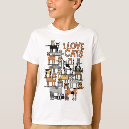 CAMISETA EU AMO GATOS