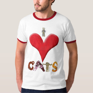 Camiseta Eu amo gatos