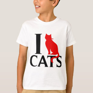 Camiseta Eu amo gatos