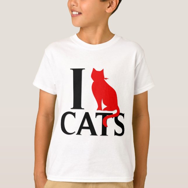Camiseta Eu Amo Gatos (Frente)