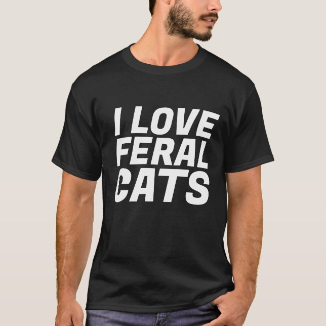 Camiseta EU AMO GATOS FERAIS, T-Shirts TNR (Frente)