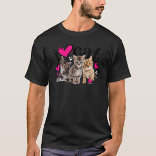 Camiseta Eu Amo Gatos Gato Eu Amo Gatinhos