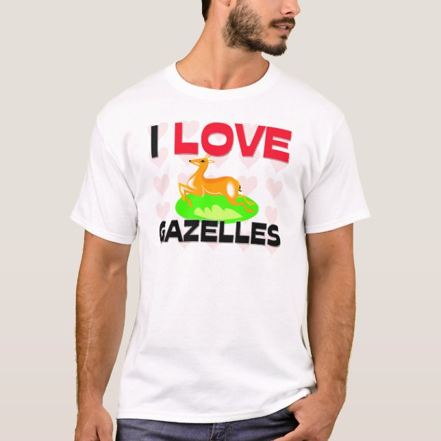 Camiseta Eu amo gazelas (Frente)