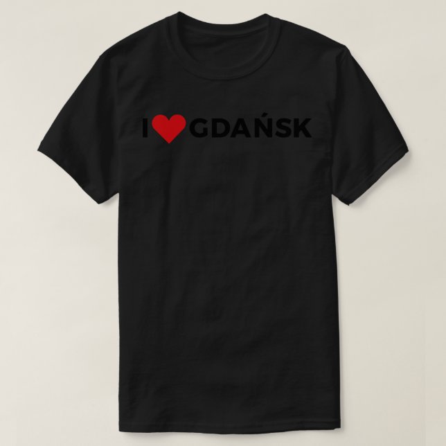 Camiseta Eu amo Gdansk (Frente do Design)
