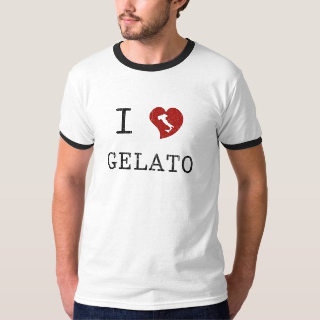 Camiseta Eu amo Gelato (Frente)