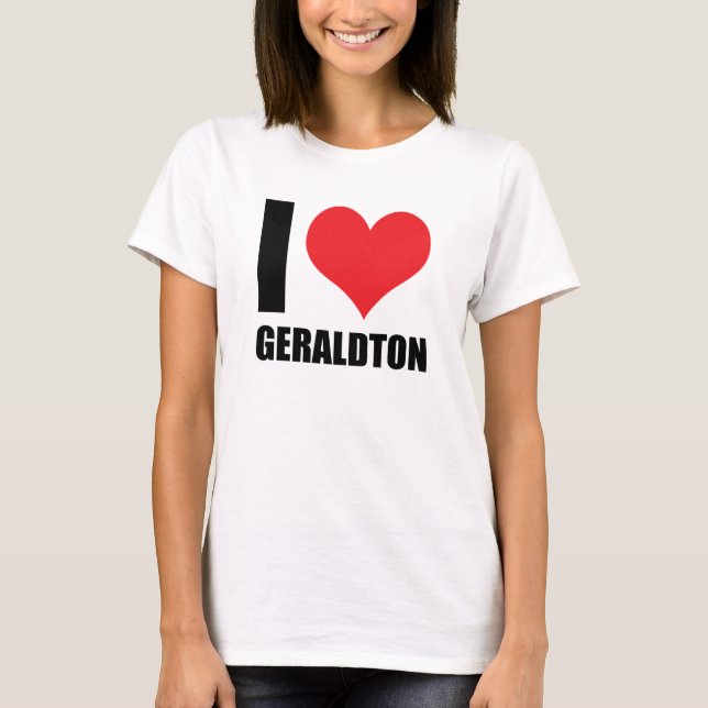 Camiseta Eu amo Geraldton (Frente)