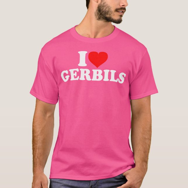 Camiseta Eu Amo Gerbils (Frente)