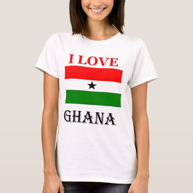 Camiseta Eu amo Ghana (Frente)