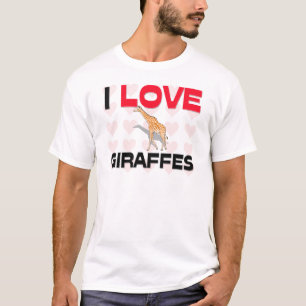 Camiseta Eu amo girafas