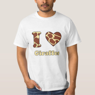 Camiseta Eu amo Girafas